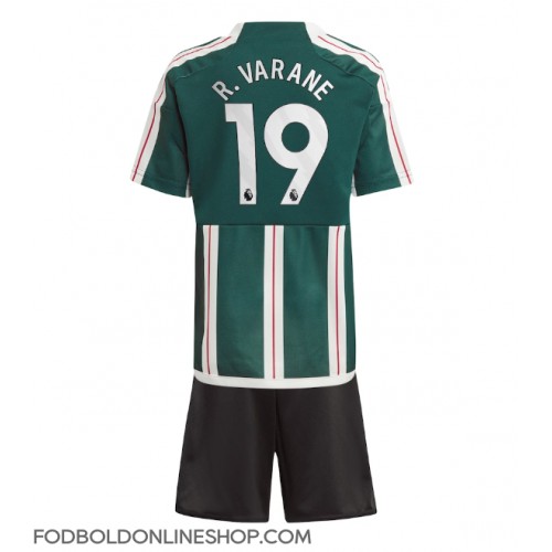 Manchester United Raphael Varane #19 Udebane Trøje Børn 2023-24 Kortærmet (+ Korte bukser)